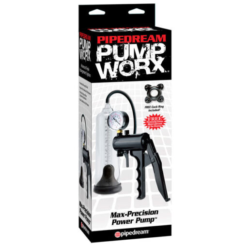 Pipedream Pump Worx Max-Precision Power Pump Clear-Black