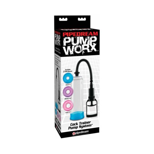 Pipedream Pump Worx 4-Piece Cock Trainer Pump System Clear-Assorted