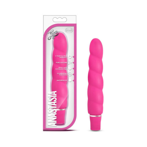 Luxe Anastasia Silicone Slimline Vibrator Pink