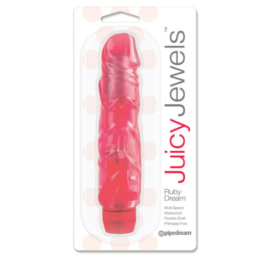 Juicy Jewels Ruby Dream Flexible Realistic Vibrator Red