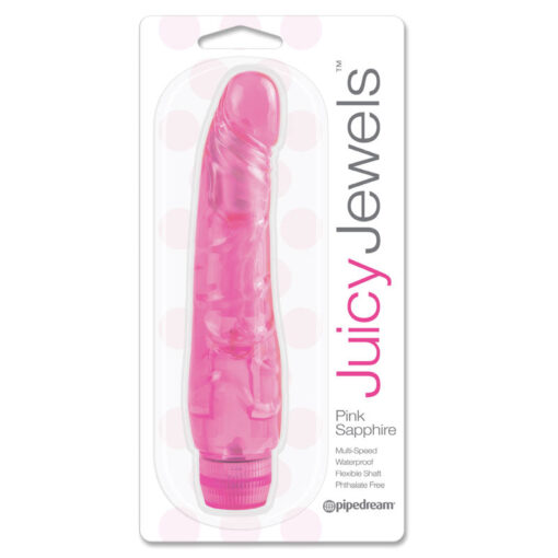 Juicy Jewels Pink Sapphire Flexible Realistic Vibrator Pink