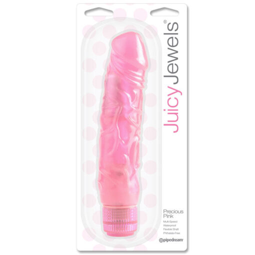 Juicy Jewels Precious Pink Flexible Realistic Vibrator Pink