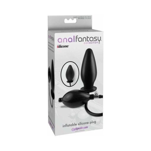 Anal Fantasy Collection Inflatable Silicone Plug Black