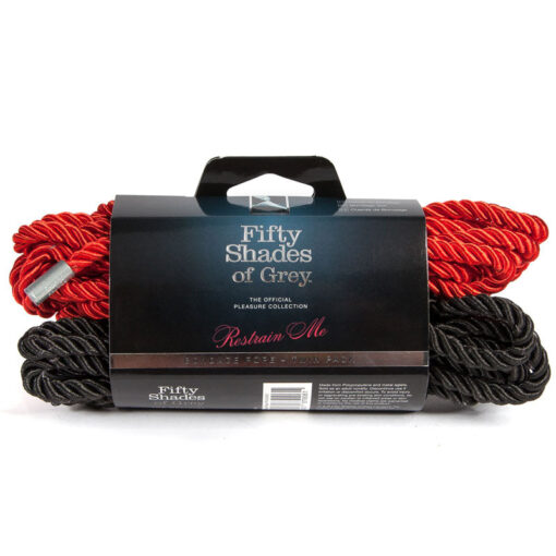 Fifty Shades of Grey Restrain Me Bondage Rope Twin Pack Red-Black