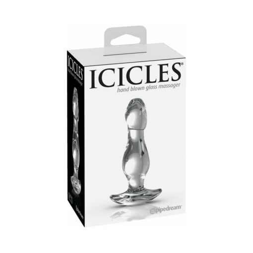 Icicles No. 72 Glass Anal Plug Clear