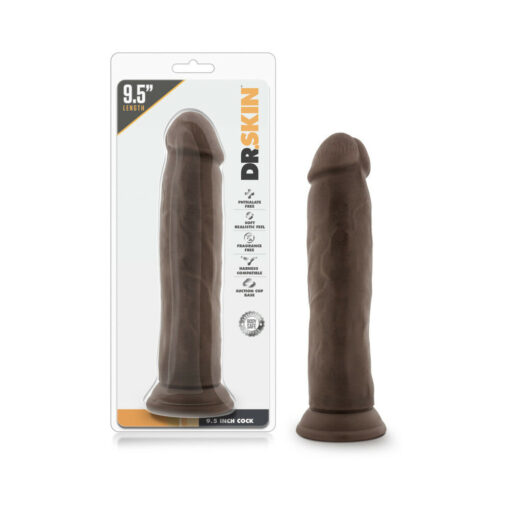 Dr. Skin Realistic 9.5 in. Dildo Brown