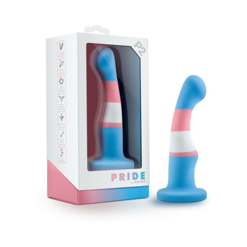 Avant Pride P2 True Blue 6 in. Silicone Dildo