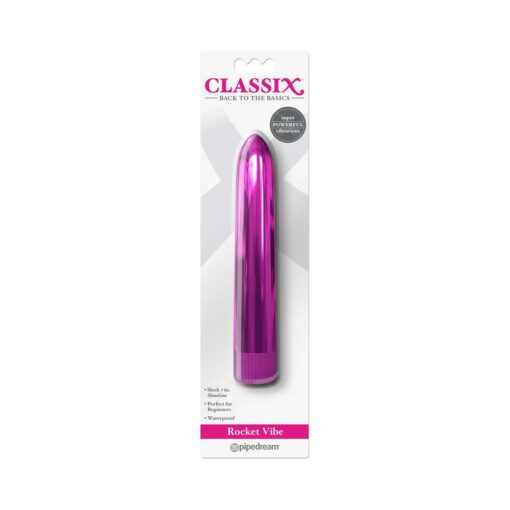 Pipedream Classix Rocket Vibe 7 in. Slimline Vibrator Pink