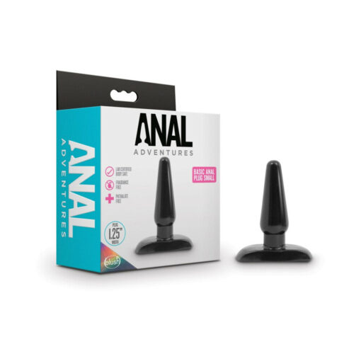 Anal Adventures Basic Anal Plug Small Black