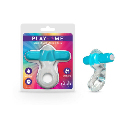 Play with Me Delight Vibrating C-Ring Blue