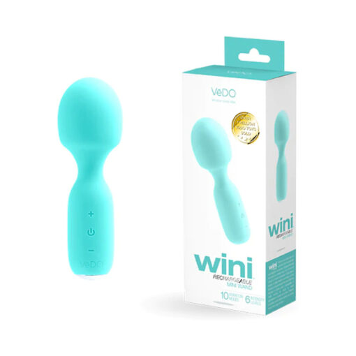 Vedo Wini Rechargeable Mini Wand Tease Me Turquoise