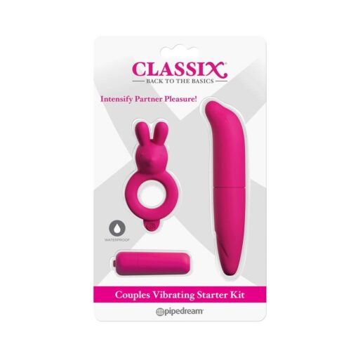 Pipedream Classix 3-Piece Couples Vibrating Starter Kit Pink