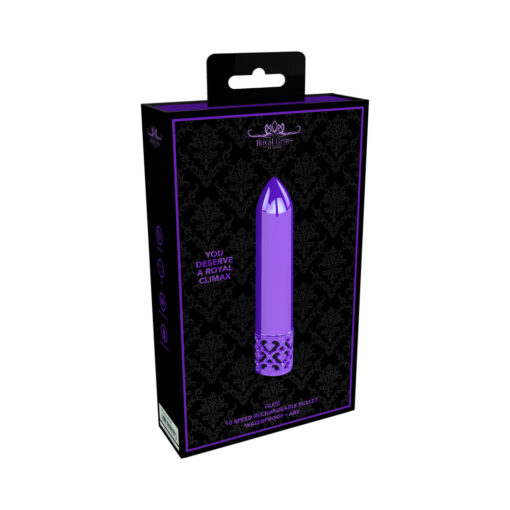 Royal Gems Glitz Rechargeable ABS Bullet Vibrator Purple