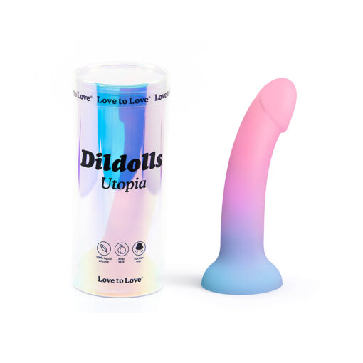 Love to Love Dildolls Utopia 7 in. Silicone Dildo Gradient Pastels