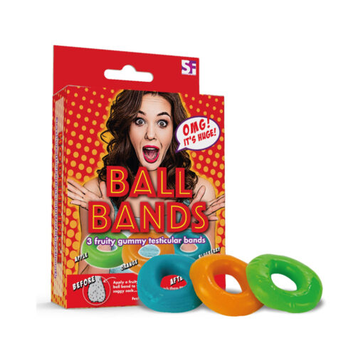 Gummy Ball Bands 3-Pack Assorted Colors-Flavors