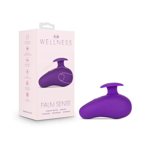 Wellness Palm Sense Rechargeable Silicone Vibrator Purple