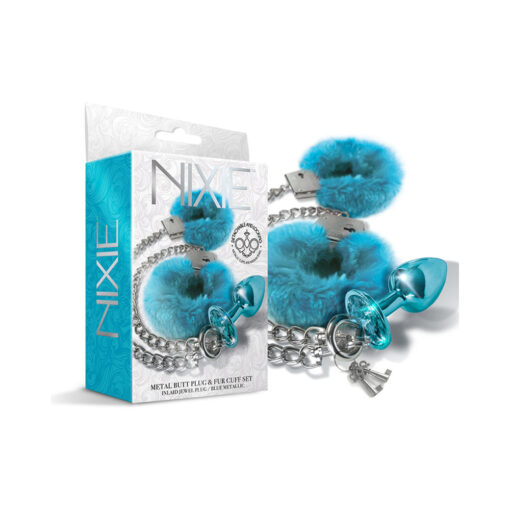 Nixie Metal Butt Plug Blue Metallic