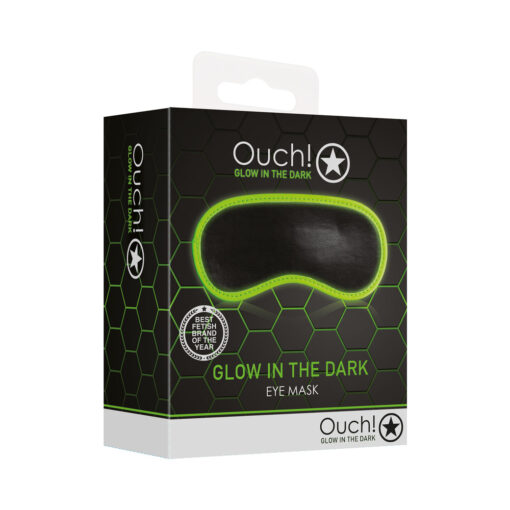 Ouch! Glow in the Dark Eye Mask Black-Neon Green