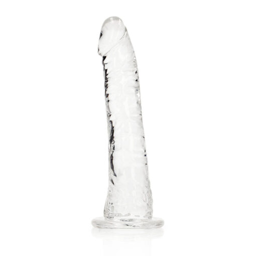 RealRock Crystal Clear Slim 6 in. Dildo Clear