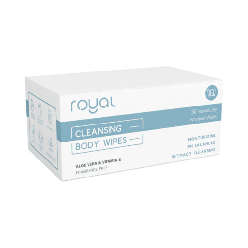 Royal Condom Intimacy Cleansing Wipes Box 30 Count