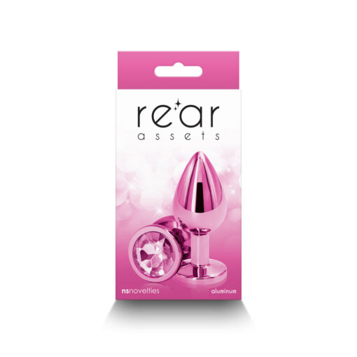 Rear Assets Metal Anal Plug Medium Pink