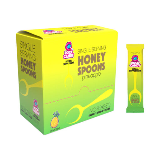 Rock Candy Honey Spoons Supplement Pineapple 24-Piece Display