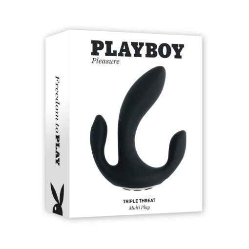 Playboy Triple Threat Rechargeable Come Hither Vibe Silicone 2AM