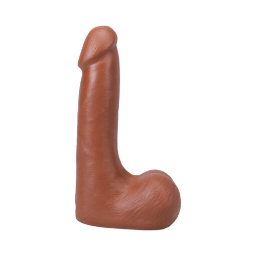 The Realistic Cock 7 in. ULTRASKYN Vac-U-Lock Dildo with Balls Caramel