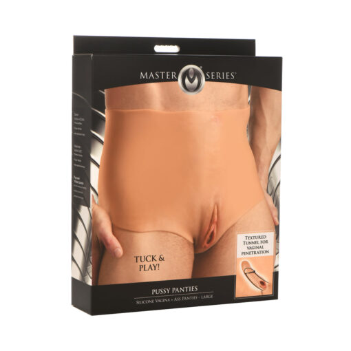 Master Series Pussy Panties Silicone Vagina + Ass Panties L