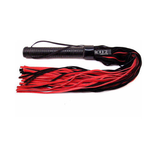 Rouge Suede Flogger with Leather Handle Black-Red