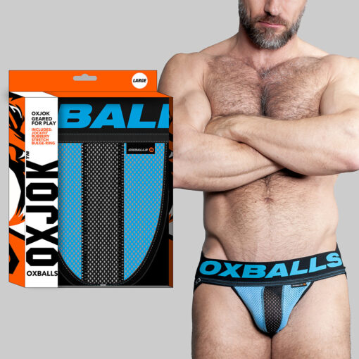 Oxballs Oxjok Airmesh Swagger Slider-Strap Jock Sky Blue XL