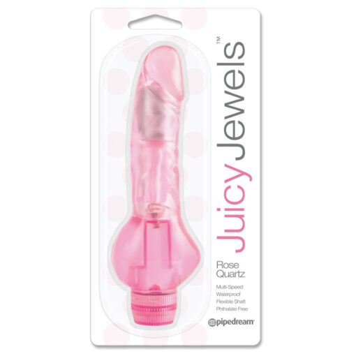 Juicy Jewels Rose Quartz Flexible Realistic Vibrator Pink