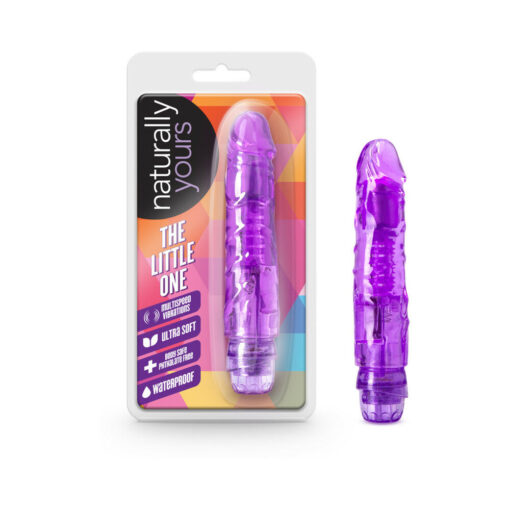 Naturally Yours The Little One Realistic 6.7 in. Vibrating Dildo Purple