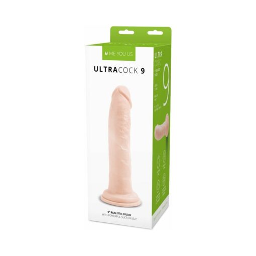 Me You Us Ultra Cock 9 in. Realistic Dildo Vanilla