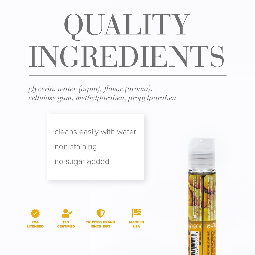 JO H2O Juicy Pineapple Flavored Water-Based Lubricant 1 oz. - Image 2