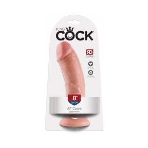 King Cock 8 in. Cock Realistic Dildo With Suction Cup Beige