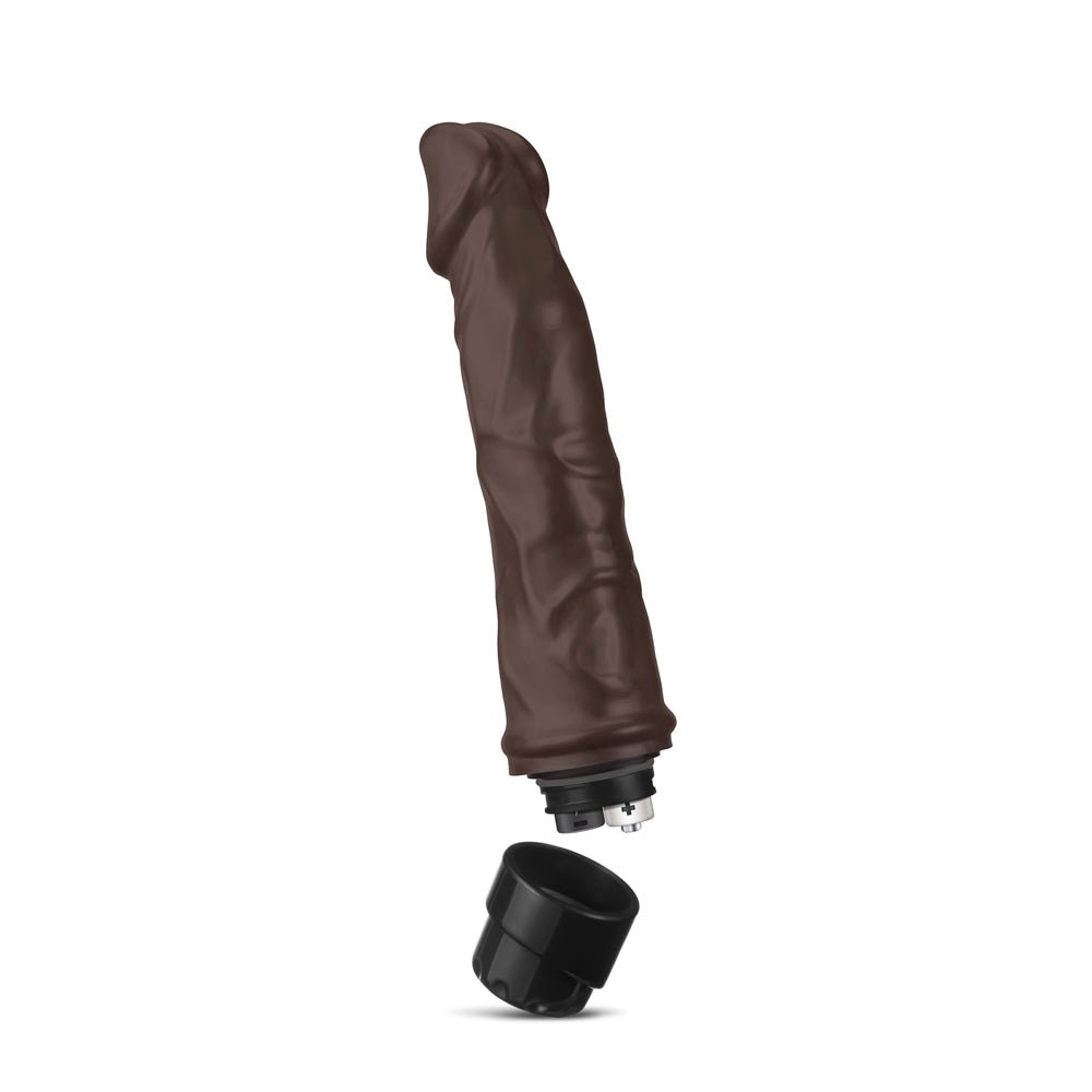 Dr. Skin Cock Vibe 6 Realistic 8.75 in. Vibrating Dildo Brown - Image 4
