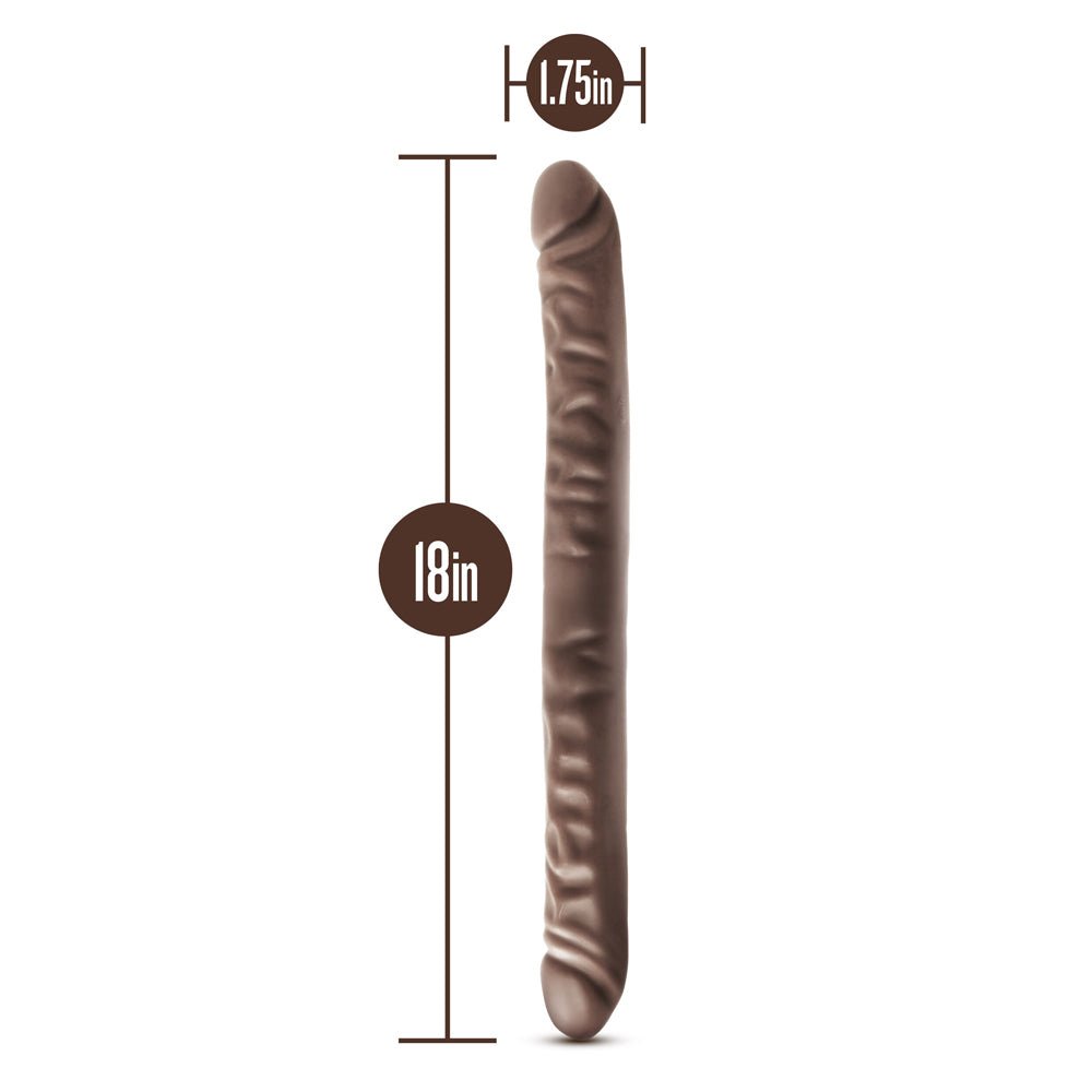 Dr. Skin 18 in. Double Dildo Brown - Image 4