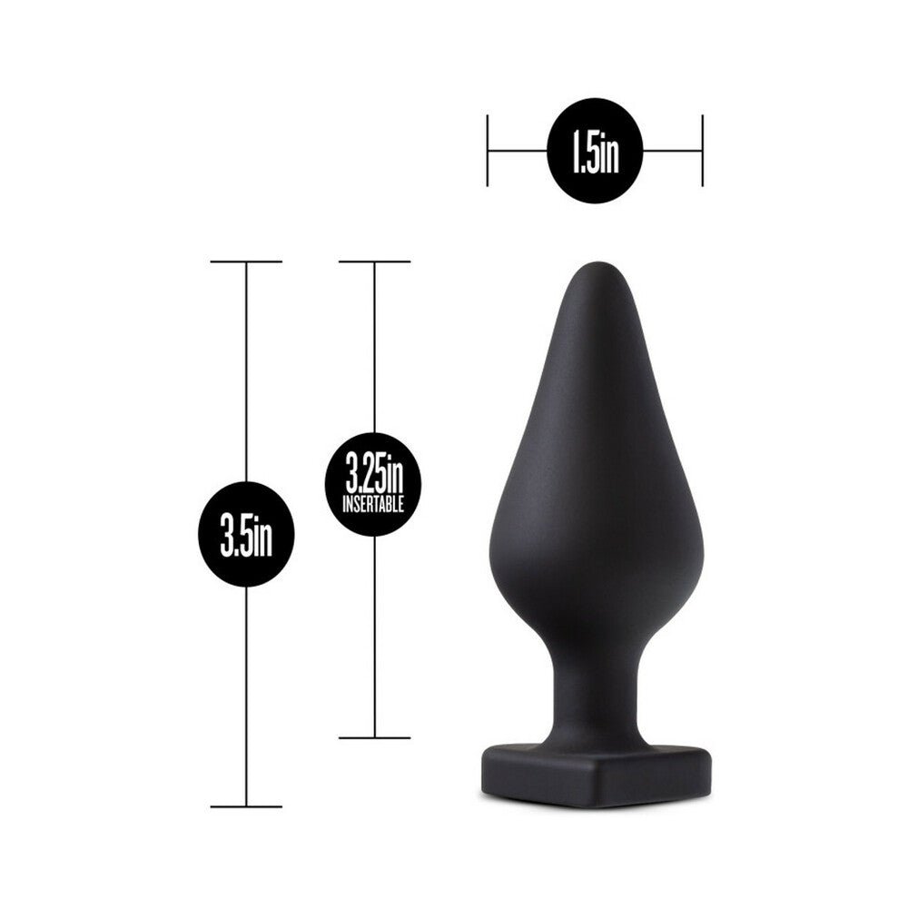 Temptasia ''Spank Me'' Silicone Anal Plug with Heart-Shaped Base Black - Image 4