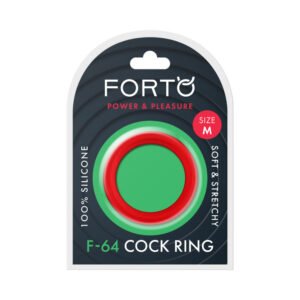 Forto F-64 Wide Liquid Silicone Cockring Medium Red