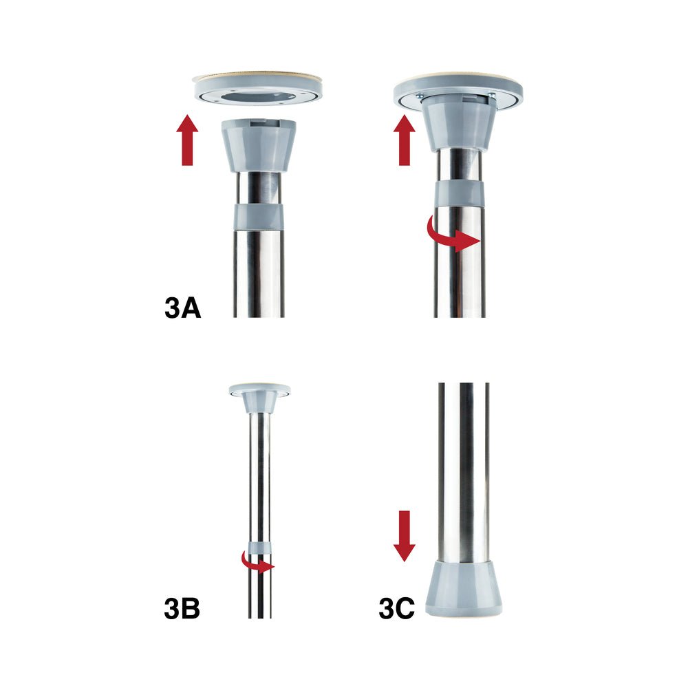 Ouch! Fully Adjustable Dance Pole Silver - Image 3