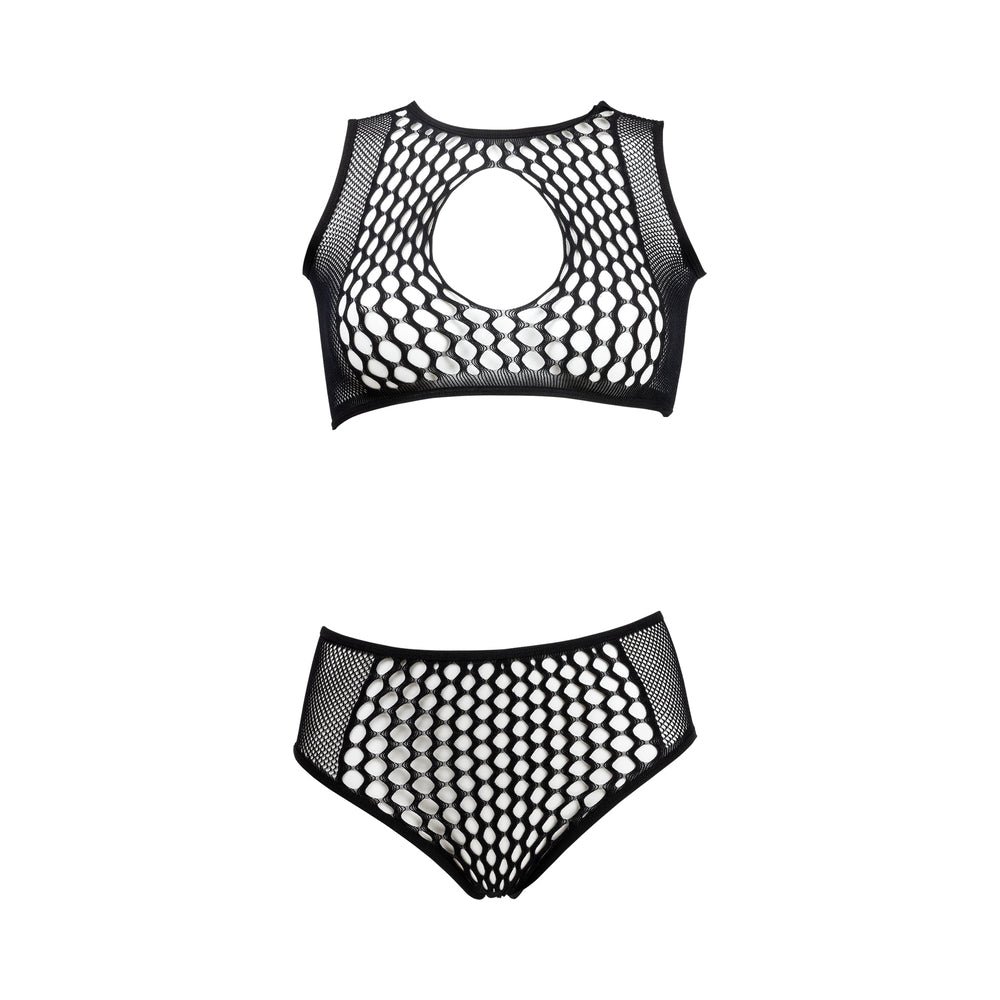 Le Desir Duo Key Hole Bra Set Black O/S - Image 5