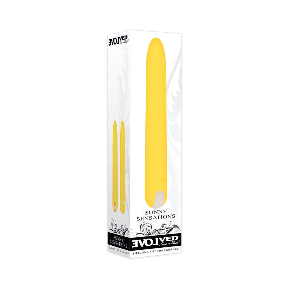 Evolved Sunny Sensations Rechargeable Silicone Sli mline Vibrator Yellow