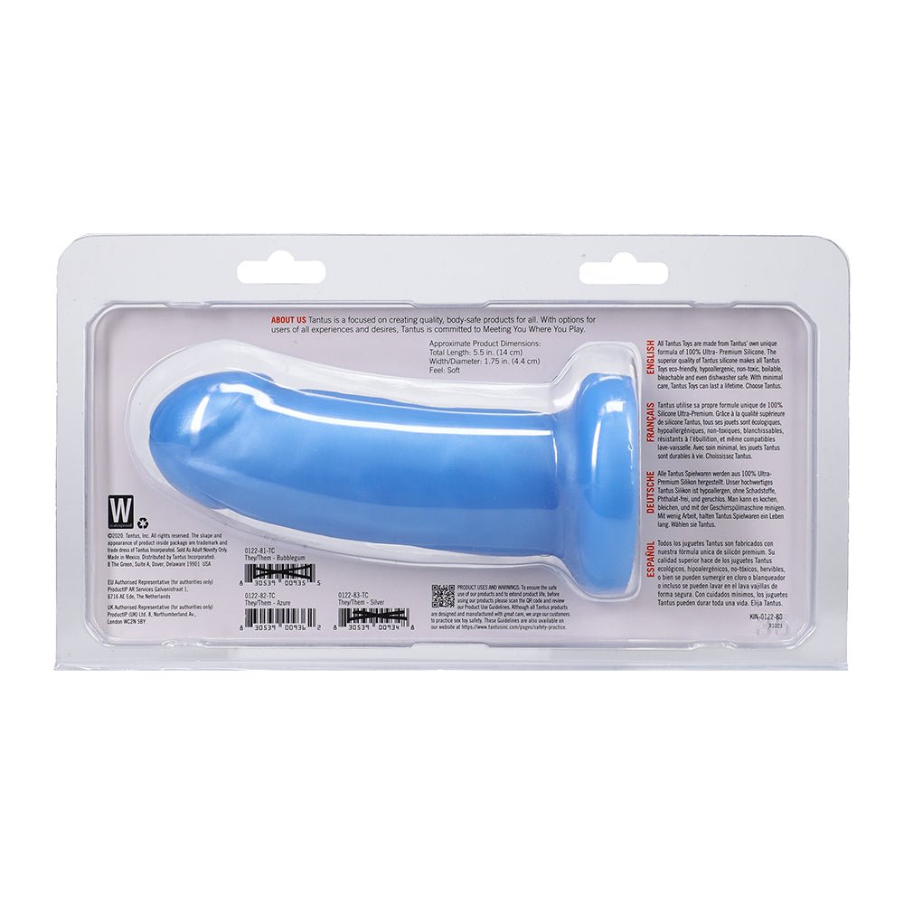 Tantus They/Them Super Soft Dildo Azure - Image 6