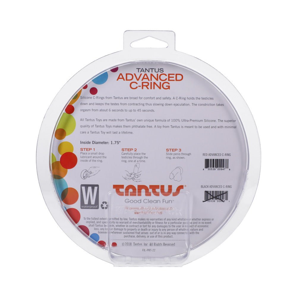 Tantus Advanced C-Ring 1.75 in. Crimson - Image 3