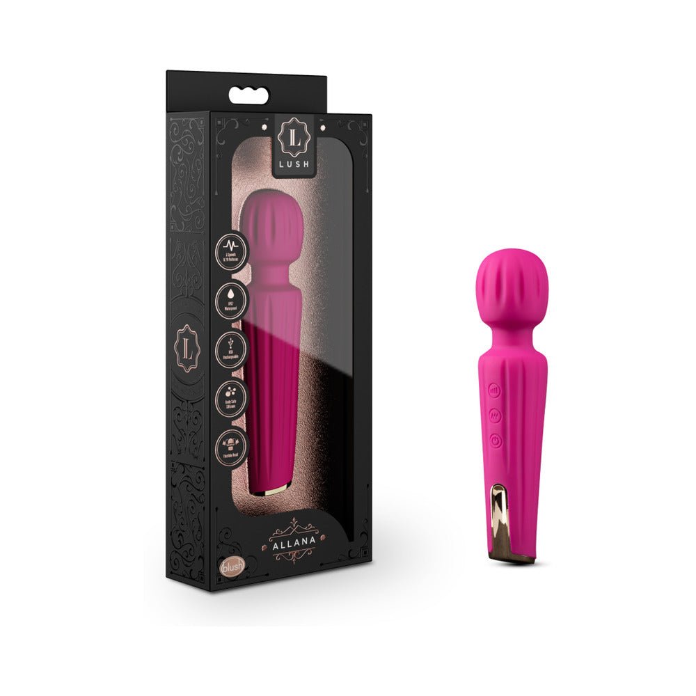 Lush Allana Rechargeable Silicone Wand Vibrator Velvet