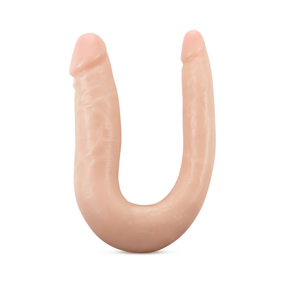 Dr. Skin Mini Double Dong Realistic 12 in. Dual-Ended Dildo Beige - Image 2