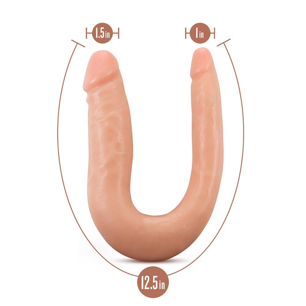 Dr. Skin Silicone Dr. Double Realistic 12 in. Dual-Ended Dildo Beige - Image 4