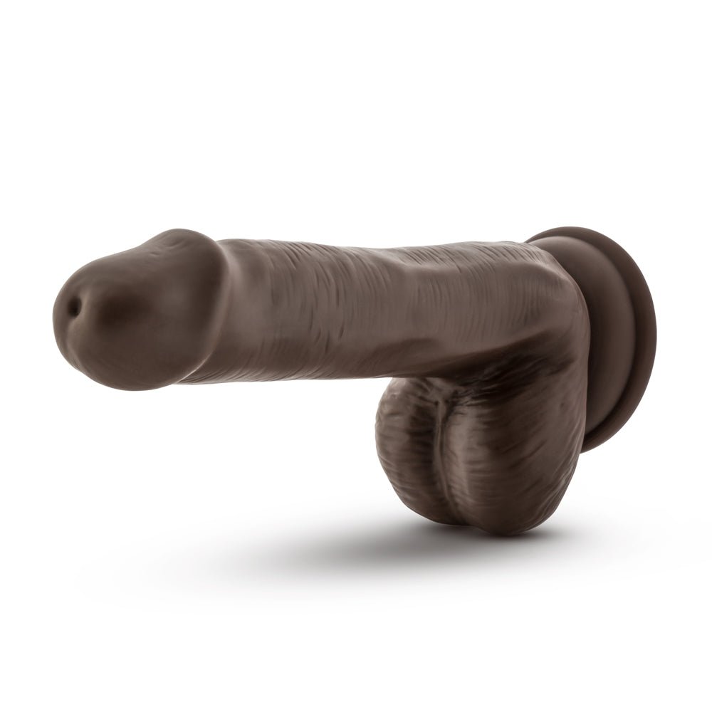 Dr. Skin Silicone Dr. Daniel 6.5 in. Posable Dildo with Balls Brown - Image 4