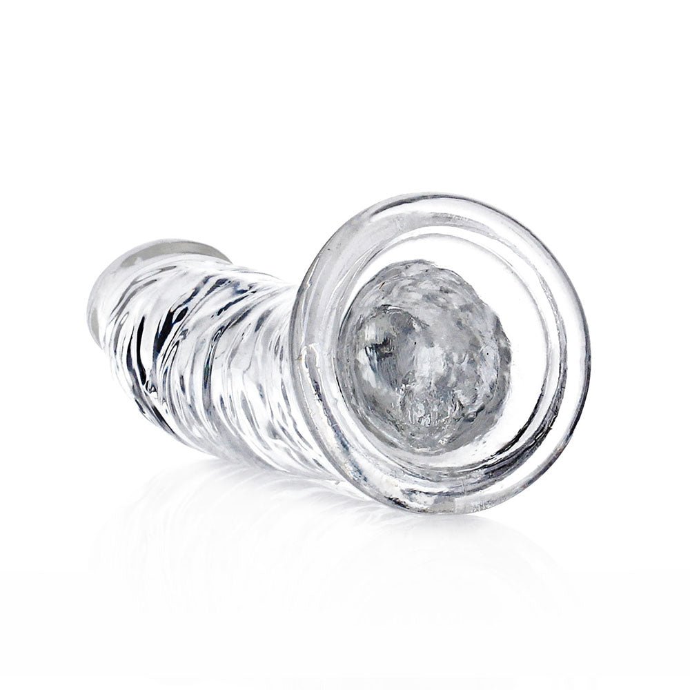 RealRock Crystal Clear Slim 6 in. Dildo Clear - Image 5